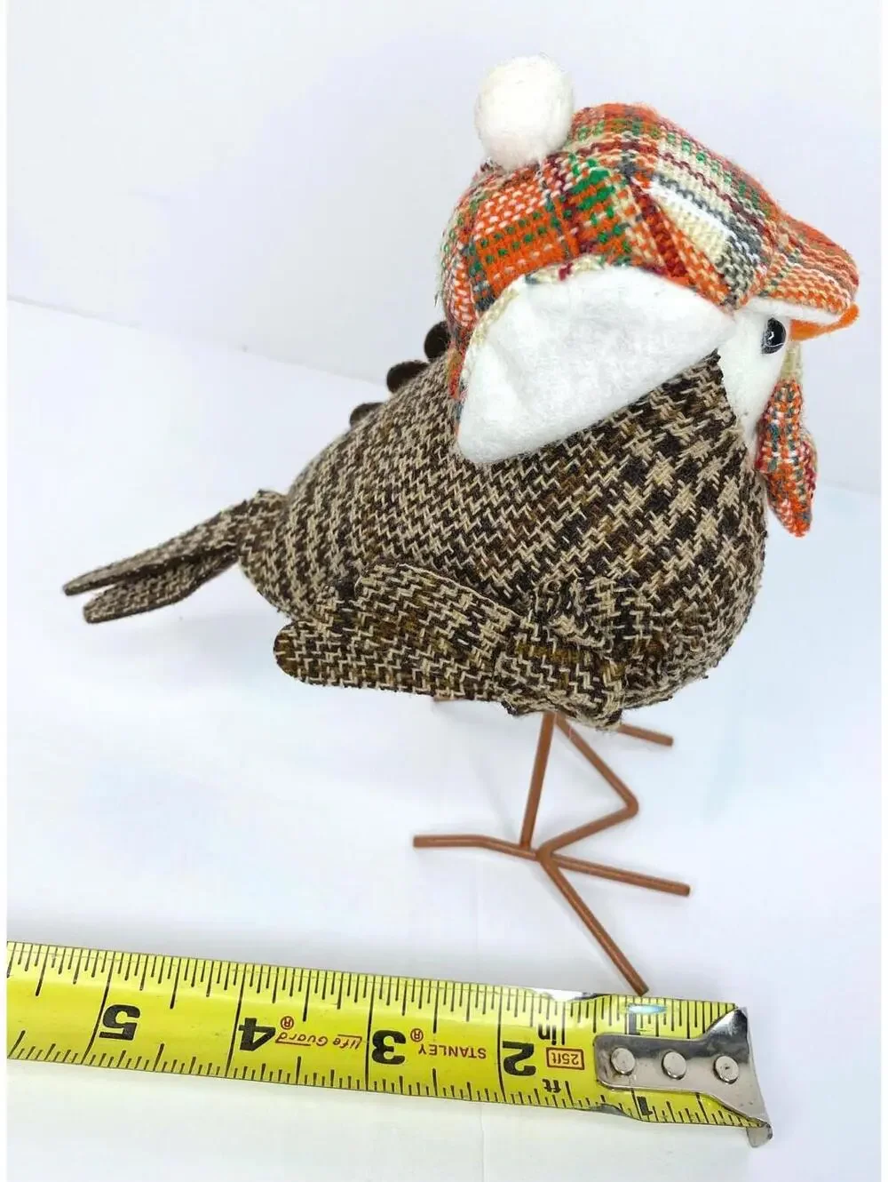 Hobby Lobby Fall 2022 Fabric Bird Brown Tweed Bird Tabletop Decor